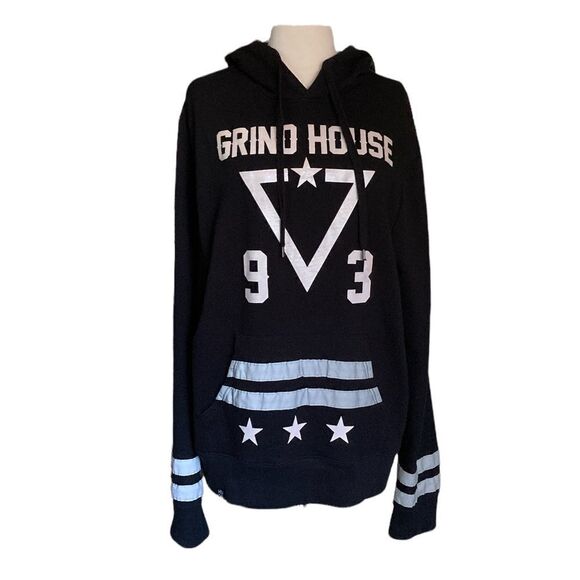 Rare! GRIND HOUSE Black Label - Fashion Designer Hoodie with reflective strips - Picture 3 of 6